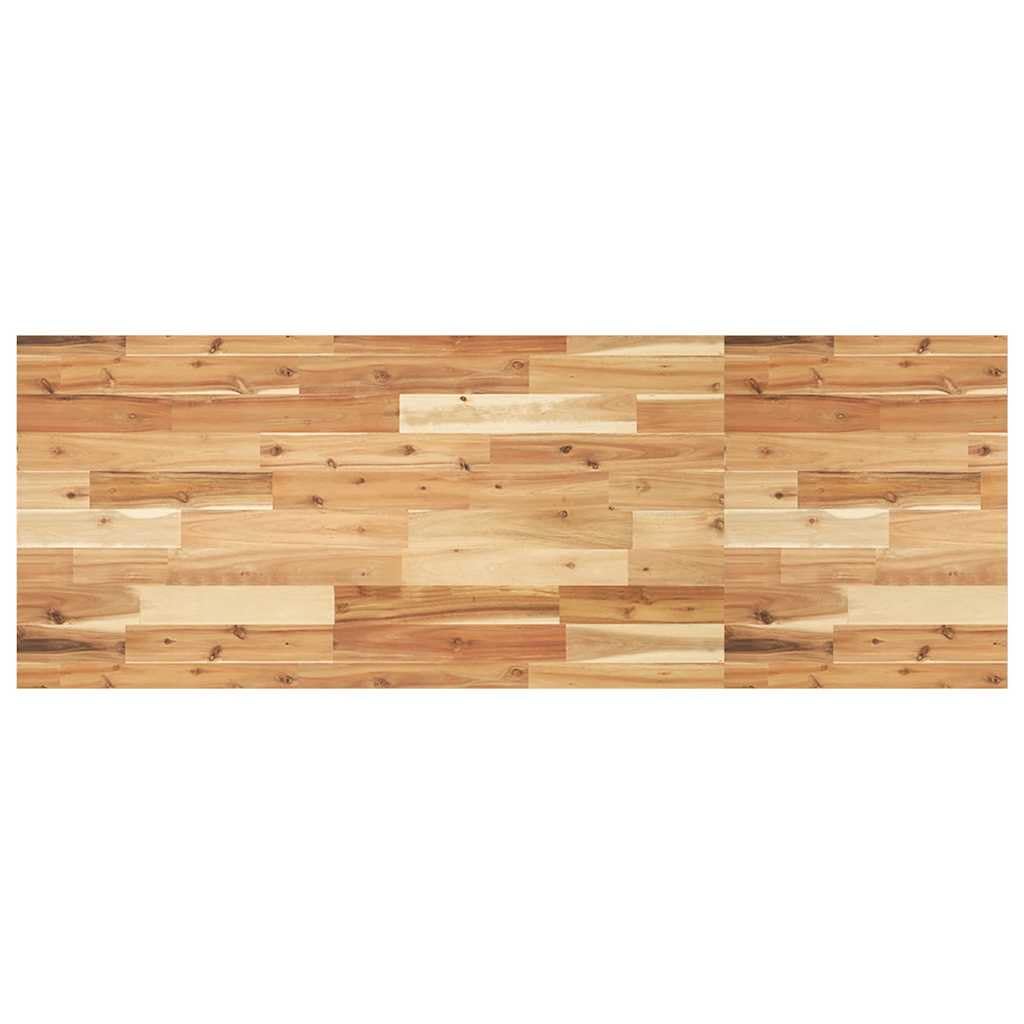 Schreibtischplatte Akazienholz 140x50x2 cm mit Ölbeschichtung rechteckig robust vielseitig für Homeoffice Büro Arbeitsplatz und Gaming ergonomisch mit Kabelmanagement Zubehör