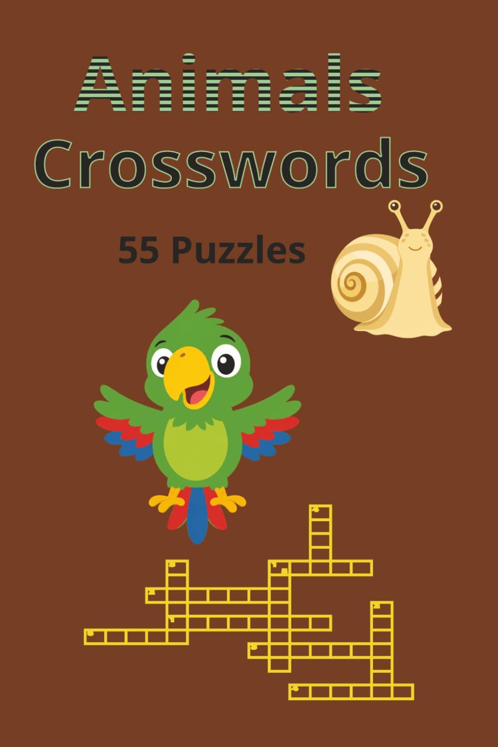Animals Crossword Puzzle: 55 Animal-Themed Crossword Puzzles for Kids, Teens, and Adults