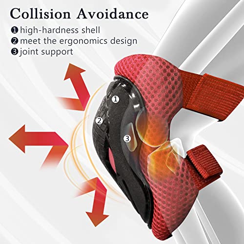 image for AresKo Kids/Youth Protective Gear Set, Kids Knee Pads and Elbow Pads W