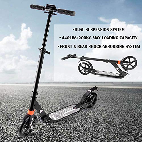 Scooter for Adults Teens Easy Folding Kick Scooter with Shoulder Strap 8 inches
