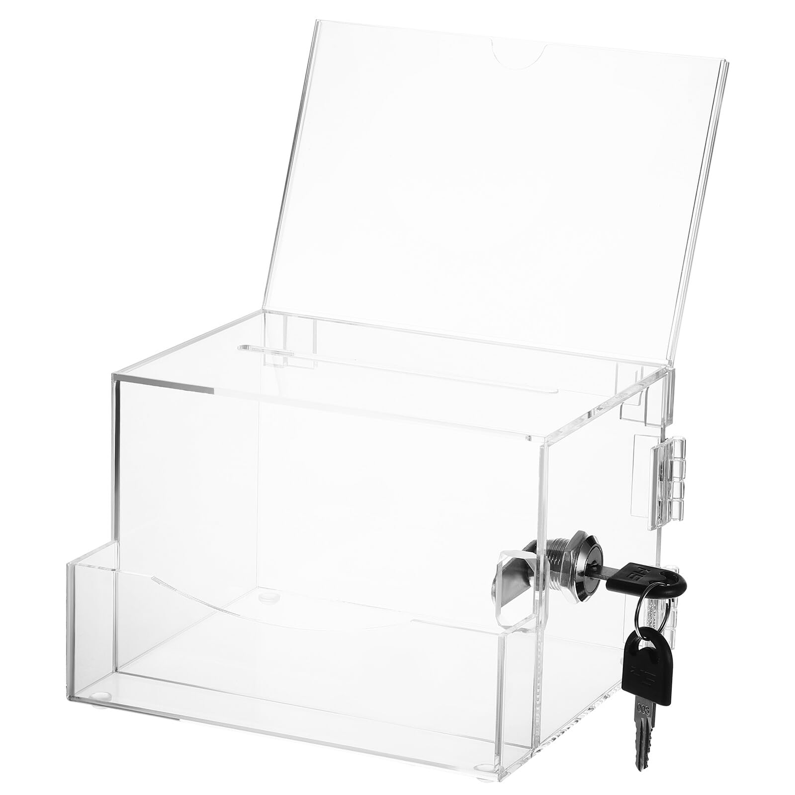 Urne de collecte de fonds Healvian grande capacité boîte à suggestions acrylique avec serrure