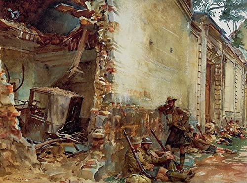 Toile modern peinture Rue d'Arras Sargent décoration murale grand format 60x90