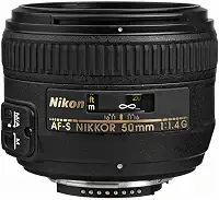 Nikon Af-S Fx Nikkor 50Mm F / 1.4G Lente Com Foco Automático Para Câmeras Dslr Preto