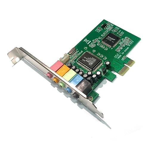 PCI Express PCI-E Real 5.1 6 Channel PCIE Audio Digital Sound Card for pc Adapter New CMI8738 Supports win10 -Green Win 10 Version