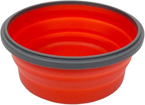 Miniatura 4 de CARTINTS Cuencos de silicona plegables rojos para almacenamiento de alimentos, con tapas a prueba de fugas, aptos para microondas y congelador,