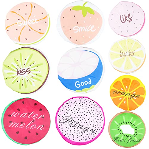10 Pieces Shower Cap, Waterproof EVA Plastic Elastic Reusable Bathing Hair Cap for Home Hotel Travel, Women Beauty