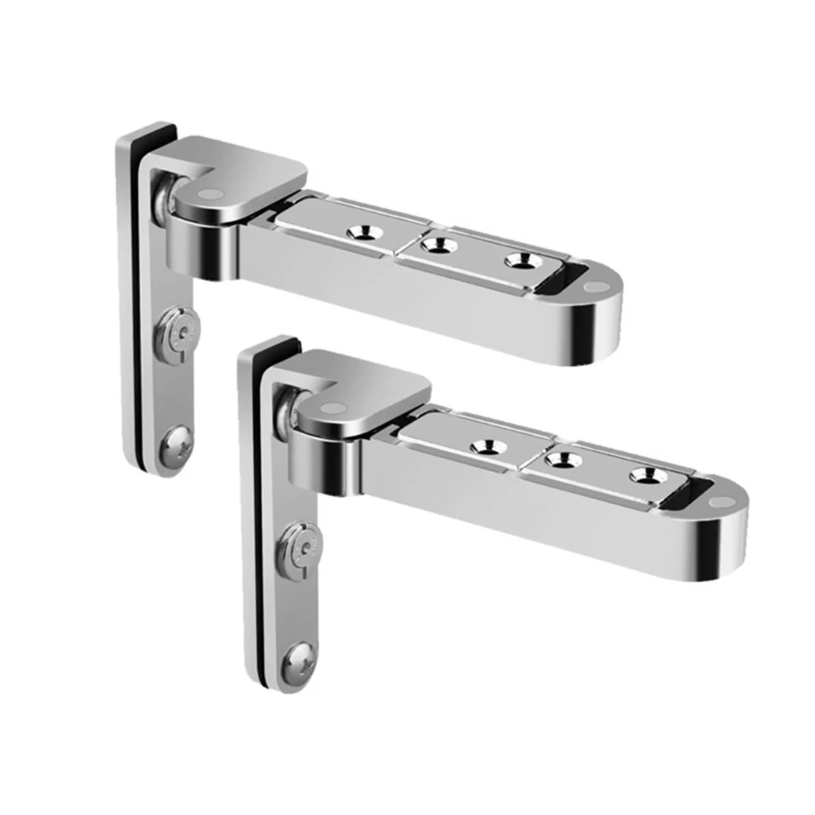 1pcs Invisible Hinge for Home Decors Quiet Operate Concealed Door Hinges(Silver)