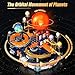 JAKI Solar System Building Set - Electric Solar System Model with Dynamic Lighting and Real Rotating Effects, STEM Educational Space Toy for Teens and Adults, Home Office Decoration.