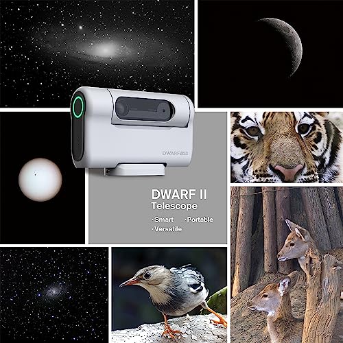 DWARFLAB Dwarf II Smart Digital Telescope - Portable, Ultralight, and Packed with Advanced Features for Astronomy Star Parties, Birding, for Adults and Kids, Beginners and Advanced Players (Deluxe)