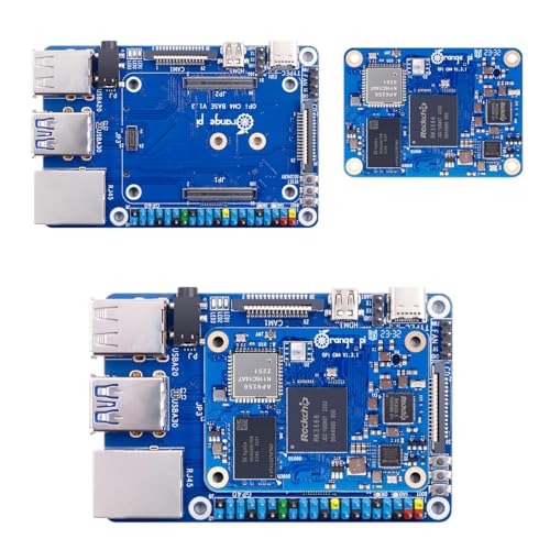 Orange Pi CM4 4G32GB with Base Board RK3566 Quad Core 64 Bit Single Board Computer, 1.8 GHz Frequency Wi-Fi & Bluetooth 5.0 Integrated RKNN NPU AI Accelerator (4G32G+Base Board)