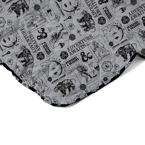 Image of Northwest Dungeons & Dragons Adventure Awaits Twin Quilted Blanket, Comfy Throw, Adults Boys Girls, Soft Lightweight Bedding for Bed, or Couch, 60 x 80 inches