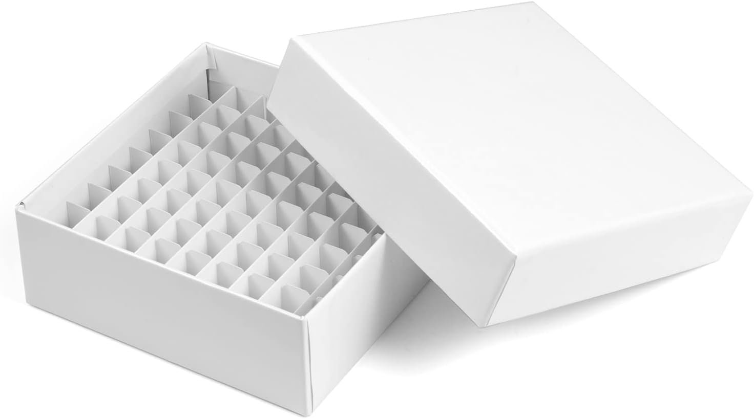 Eowpower 12 Pieces 81 Hole Cardboard Freezer Storage Box, Water and Ice Resistant Coating for 2 ml tube