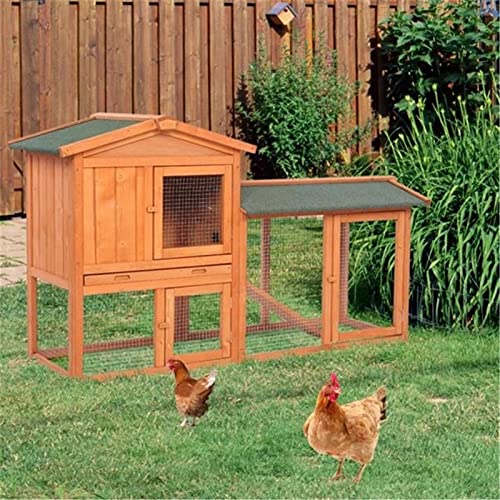Kaninchenstall Aus Holz Im Freien Hühnerstall Mit Abnehmbarem Tablett Und Auslauf Großes Haus Hase Henne Kleintierkäfig… – Bild 6