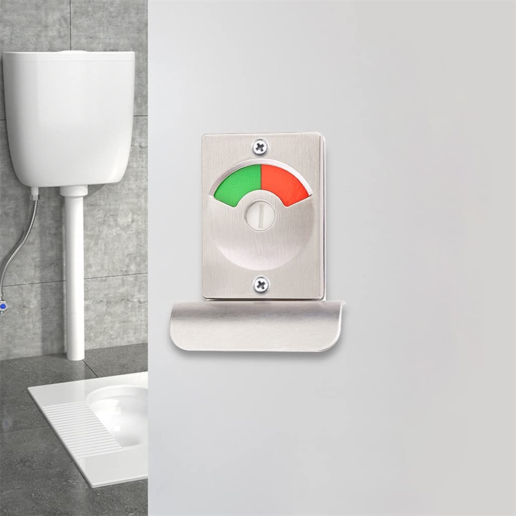 Cerradura De La Puerta Latch De Hardware De Inodoro Público para Baño Acero Inoxidable Ocupado Ocupado Vacante Parado Cuarto De Cerrojo.