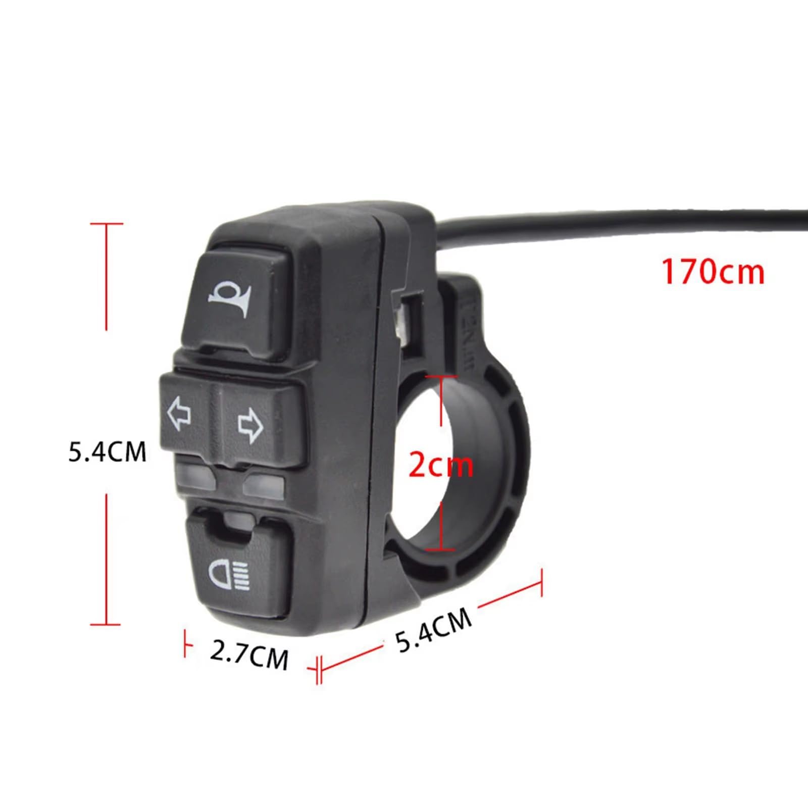 Comando Manubrio Interruttore Moto Per Interruttore Manubrio Bici Universale 3 In 1 Interruttore Clacson Luce Di Svolta