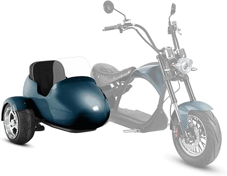 eAhora 2026 Upgraded Electric Motorcycle Sidecar for 2000W M1P/3000W M1P Plus/4000W M1P Pro/4000W Knight M1PS Electric Sidecar,Load Capacity up to 135LBS