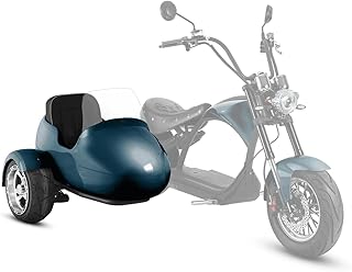 eAhora (2026 Upgraded) Electric Motorcycle Sidecar for 2000W M1P/3000W M1P Plus/4000W M1P Pro/4000W Knight M1PS Electric Sidecar,Load Capacity up to 135LBS