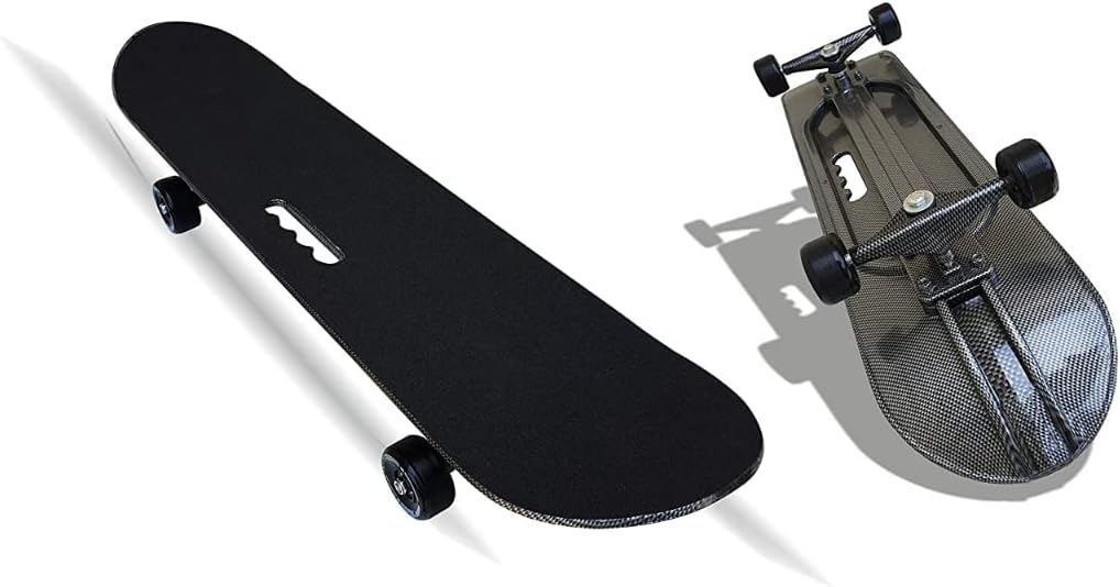 Cruiser Longboard |Concave Standard Skate Board for Kids Teens & Adults |Surf Board (Carbon Graphite)