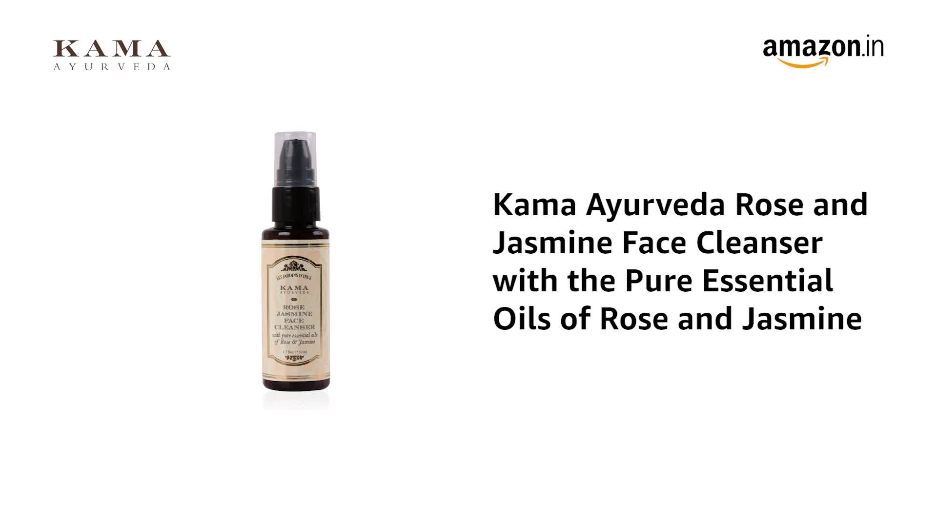 Image of Kama Ayurveda Rose and Jasmine Face Cleanser with the Pure Essential Oils of Rose and Jasmine
