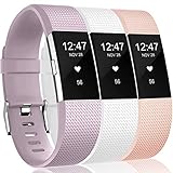 Wepro Replacement Bands for Fitbit Charge 2, 3-Pack For Fitbit Charge2 Wristbands, Small, Blush Pink, White, Lavender