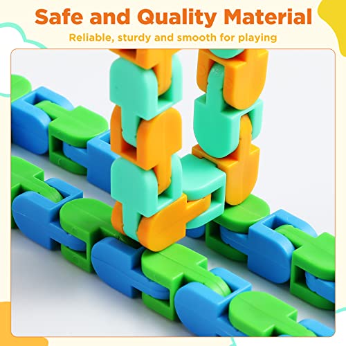 60 Pieces 24 Links Of Wacky Track Fidget Toy Fidget Wacky Tracks Colorful Snake Snap Toys Wacky Track Easter Gifts For Kids Adult Autism Stress Relief Therapy Toys Keeps Fingers Busy And Mind Focused #TOP4