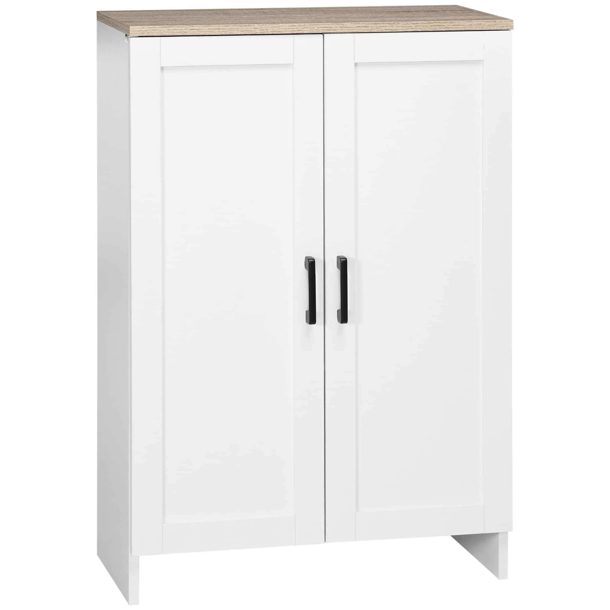 HOMCOM Buffet cuisine meuble cuisine rangement avec 12 étagères à