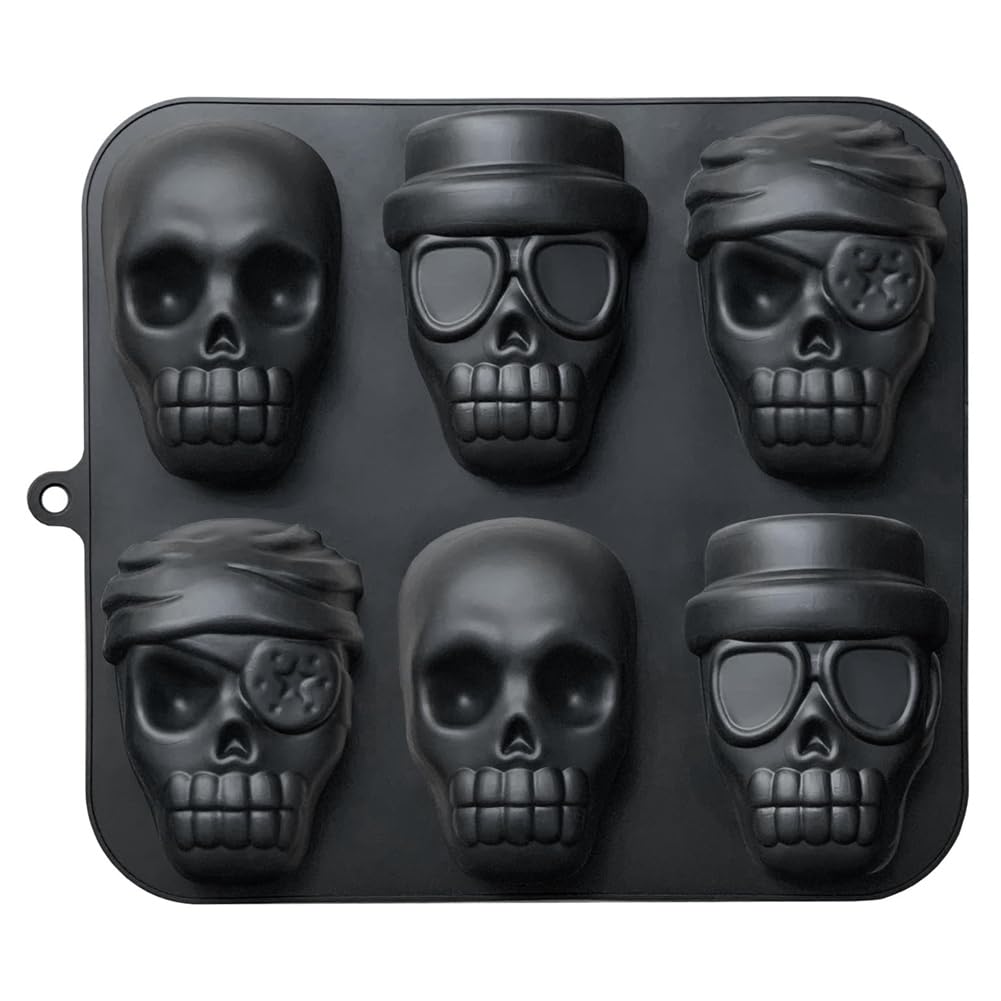 Cetfuro Skull Cake Pan Skull Pirate Cake Tin Baking Pan Halloween Cake Mold Baking Cake Mold