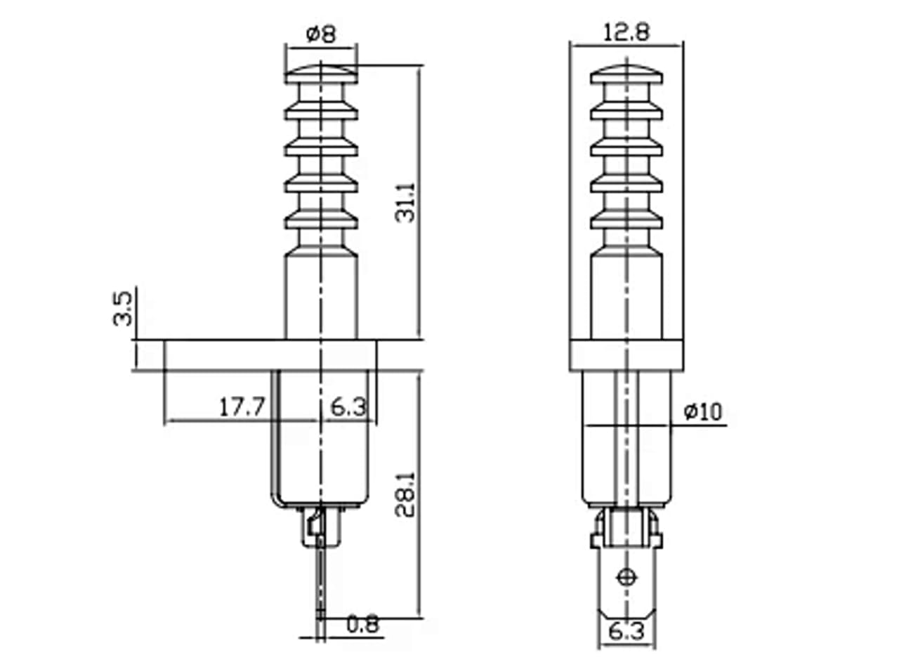 ASW-18-4 - Tasto universale per auto, 20 A, 12 VDC ON (OFF), pulsante attuale, bagagliaio, cofano, allarme, cappa di sicurezza, interruttore porta, interruttore