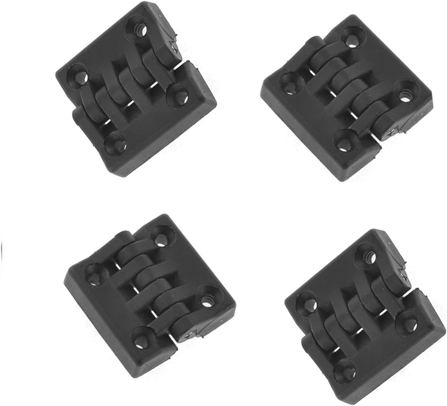 Yatuopng One Color Decorate -Thickened Heavy Folding 4Pcs Hinge Screws Mounted Plastic Cabinet Door Pipe Tube Hinges