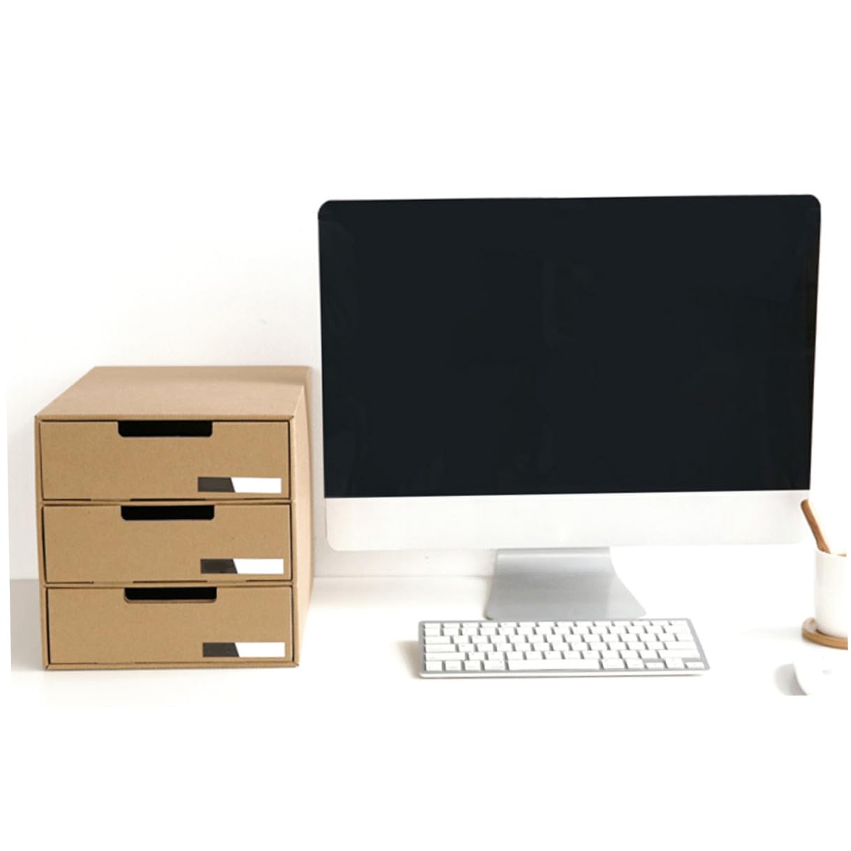 DOITOOL Scatola Stoccaggio Carta per Scrivania Organizer per Cancelleria e Documenti Design Elegante e Portatile per Ufficio e Studio Ottimizza Spazi Piccoli con Etichette Orizzontali