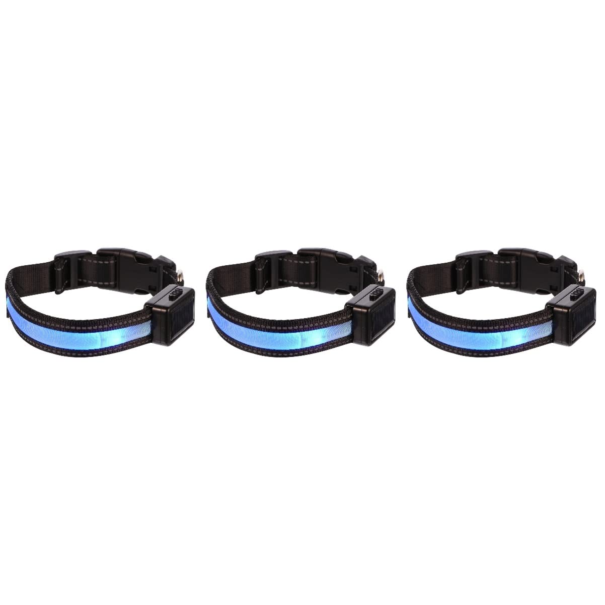 FRCOLOR 3 Ensembles Collier Lumineux pour Animaux De Compagnie Lumière Menée De Chien Animal De Compagnie Embrasé Nouveaux pour La Maison Câble Réseau en Nylon Briller Corde De Cou