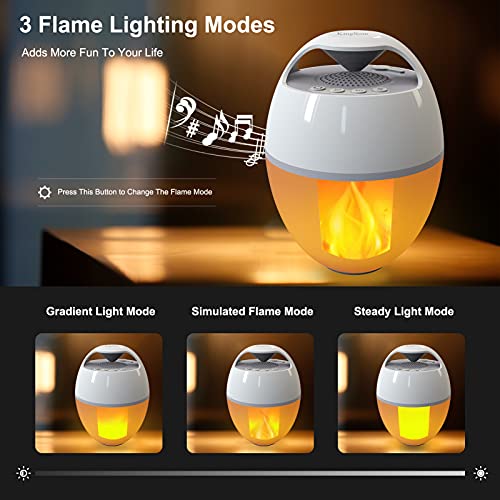 KingSom Bluetooth Lautsprecher mit Flammensimulation,Pool Lautsprecher mit Licht IP68 Wasserdicht Musikbox, Hi-Fi Stereo,Starkem Bass,Freisprechfunktion Tragbarer Lautsprecher für Dusche,Spa – Bild 3