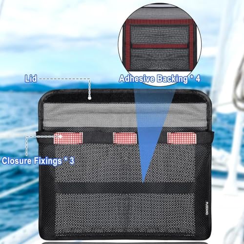 Range-cabine bateau sans perçage pour ranger cannes à pêche et moulinets - 2