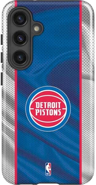 Skinit Impact Phone Case Compatible with Galaxy S25 - Officially Licensed NBA Detroit Pistons Away Jersey Design