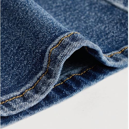 Girl's Ripped Flare Bell Bottom Jeans Cute Embroidered High Waist Denim Pants with Pockets Y2K Streetwear 4-14 Years4