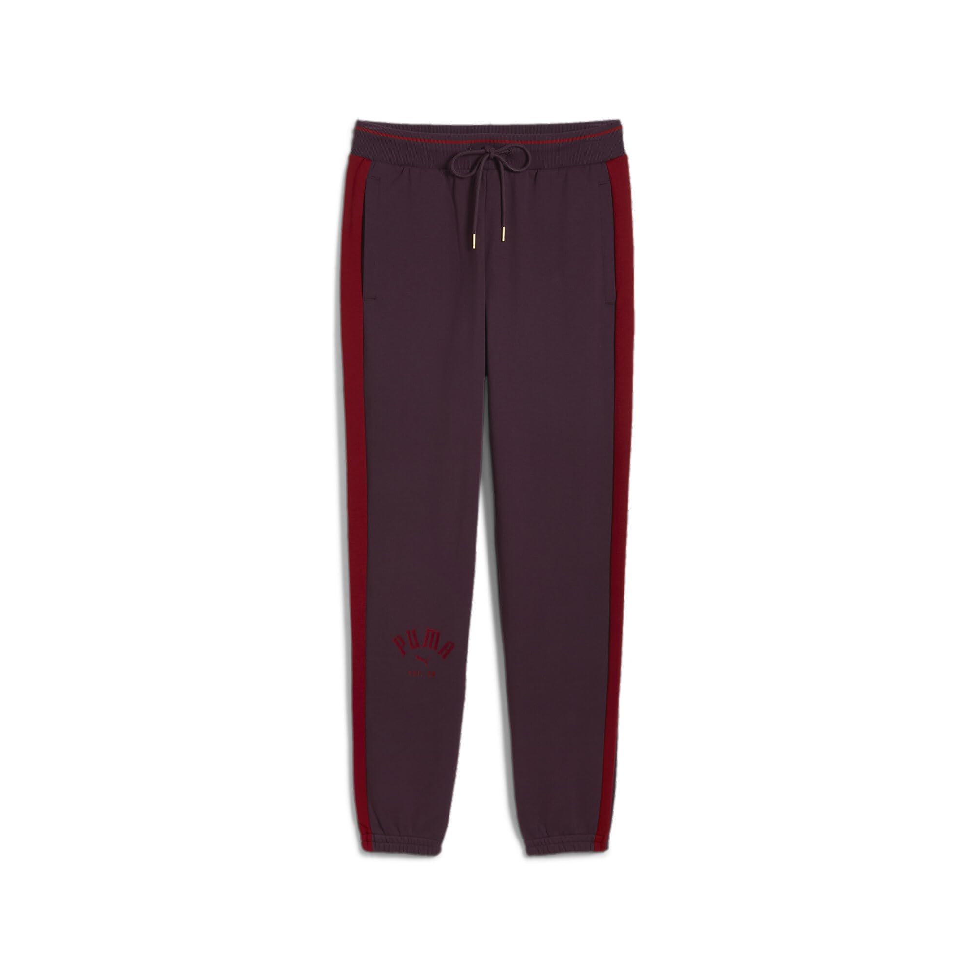 Puma Men's Midnight Plum Aw24 Iconic T7 French Terry Sweatpants, X-Large