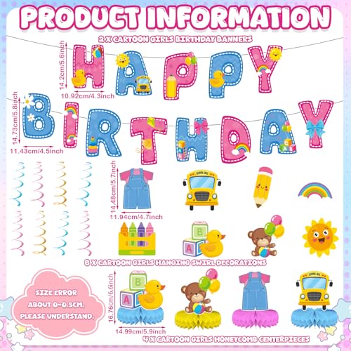 Funrous 14 Pcs English Teacher Birthday Party Decorations Set by Funrous - Used condition - Image 2