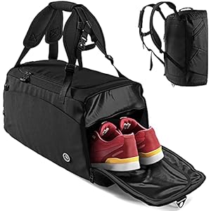 Sporttas Gymbag Reistas 40L | Trainingstas met Rugzak-Functie, Schoenencompartiment, Vak voor natte Kleding | Sportrugzak Fitness Tas Weekender Zwemtas Duffelbag Sportzak Fitnesszak Bag Sportbag Heren