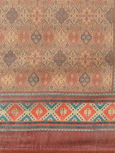 Image of Amazon Brand - Anarva Women's Kalamkari Saree With Blouse Piece
