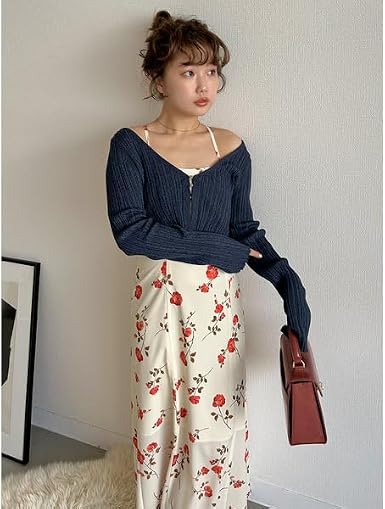 Amazon.co.jp: [リリーブラウン] ニットカーデセットバリエキャミ