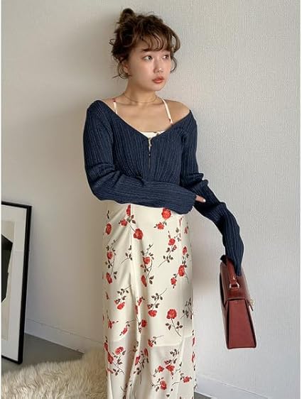 Amazon.co.jp: [リリーブラウン] ニットカーデセットバリエキャミ