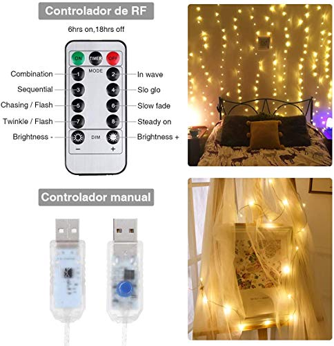 Consejos y comparativas para Comprar Luces de cortina para ventanas navideñas los mejores 10. 27 Imagen adicional