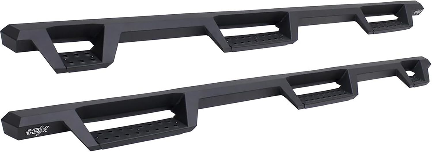 Westin 56-534015 HDX Drop Wheel to Wheel Nerf Bars fits 1999-2016 F250 F350 F450 F550 Crew Cab 6'75" Bed Textured Black Pair