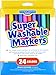 Super Washable Markers (set of 24 easy to clean colors)