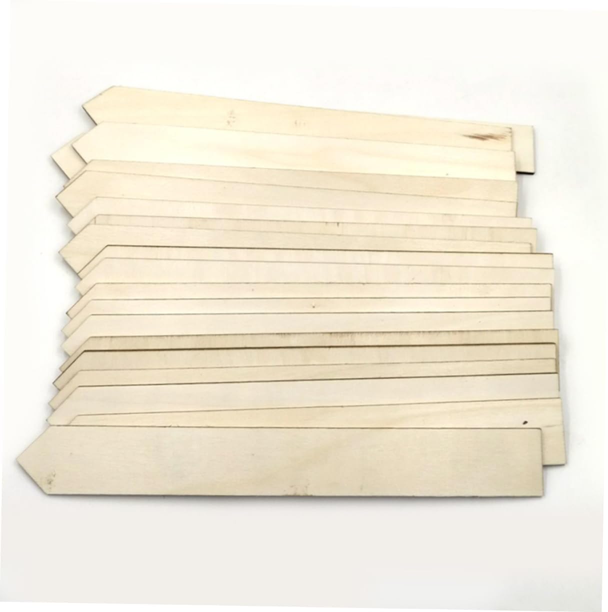 Mipcase 100pc Rustic Wooden Garden Labels Large Craft Sticks Long Strip Stake Tags for Weatherproof Plant Markers Garden Signs