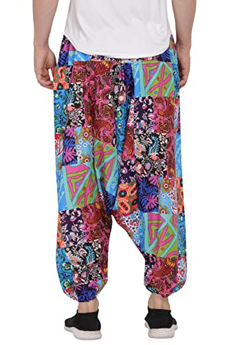 Image of Whitewhale Men's Cotton Solid Harem Pants Yoga Trousers Hippie Pant