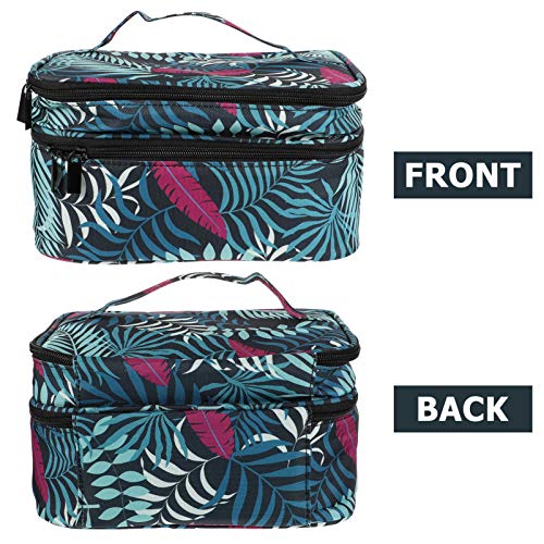 Lurrose Estojo Portátil de Esmalte de Transporte Bolsa de Viagem Suporte Duplo de Esmalte