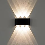 Decorative Waterproof Black Aluminum Wall Lamp for Indoors and Outdoors - Sleek Design, 6W Cool White 4000K - Energy-Efficient LED Light Fixture - Modern Decor with Long-Lasting Illumination