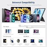 2 Pack USB C to USB C Cable 1m,60W Type C Charger Cable Fast Charging for Apple iPhone 17 16 15 Pro Max Plus Air, Samsung Galaxy S25 S24 Ultra, Google Pixel, for iPad Air - Image 7
