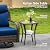 PIZZELLO 4 Pieces Patio Furniture Set w/3-Seater Outdoor Sectional Sofa, Swivel Rocker Patio Chairs and Side Table, Outdoor Wicker Conversation Set for Backyard (5" Cushions and 25" Full Support Back)